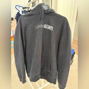 All Saints Charcoal Hoodie for Men